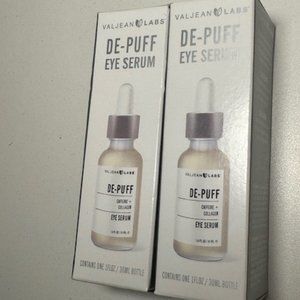 VAJEAN LABS DE-PUFF EYE SERUM CAFFEINE + COLLAGEN 1 FL OZ NEW IN BOX LOT OF 2